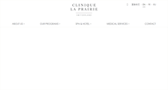 Desktop Screenshot of cliniquelaprairie.com